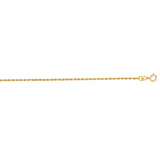 10K Gold 1.4mm Solid Diamond Cut Royal Rope Chain
