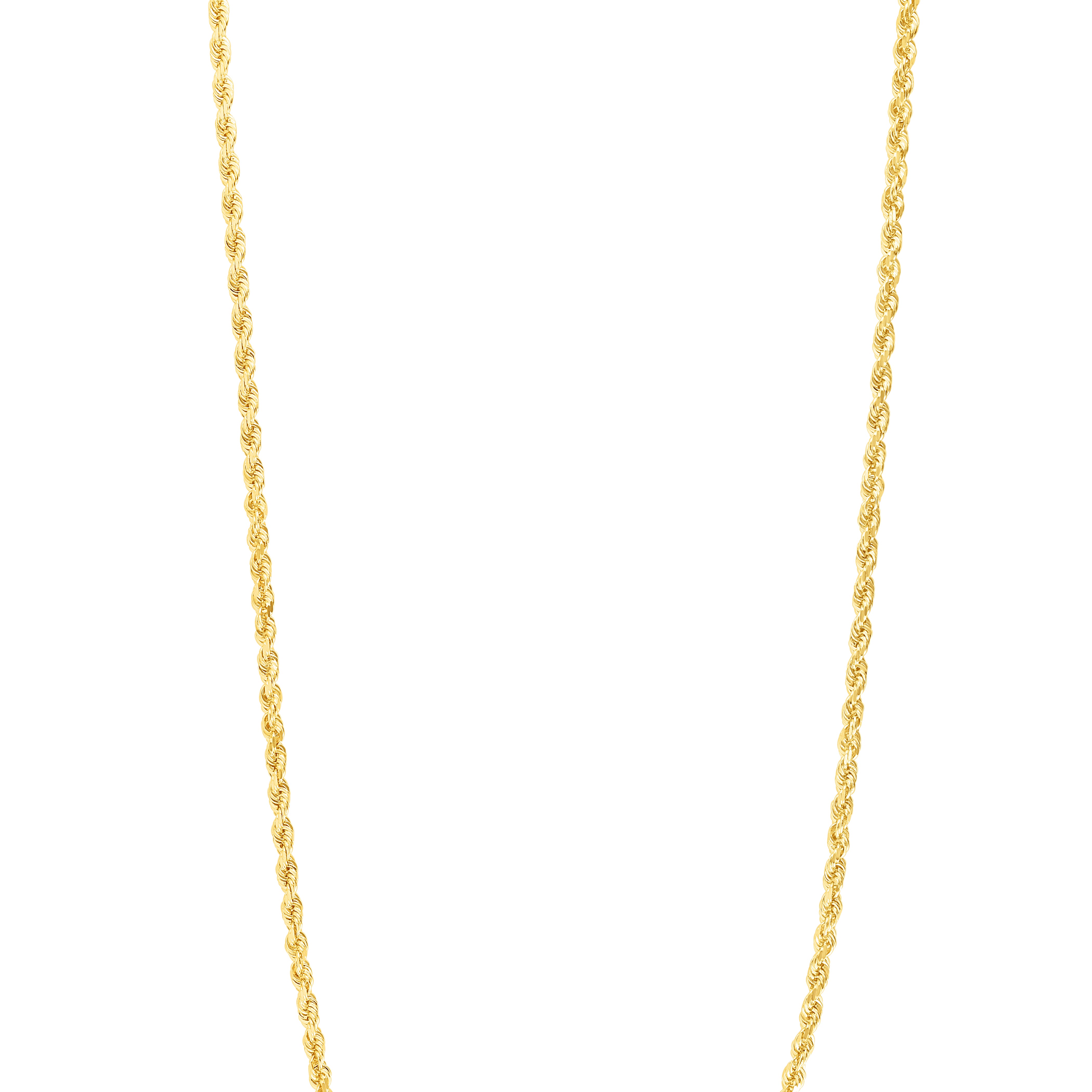10K Gold 3.5mm Solid Diamond Cut Royal Rope Chain