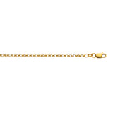 10K Gold 2.4mm Lite Rolo Chain
