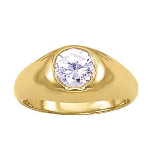 1.0 CT Round Diamond Mens Solitaire Ring