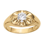 1.0 CT Round Diamond Mens Solitaire Ring