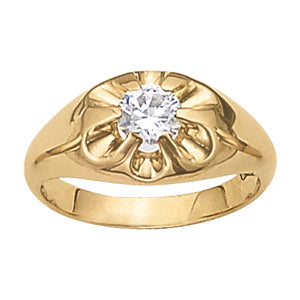 1.0 CT Round Diamond Mens Solitaire Ring