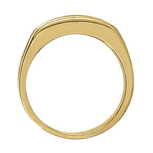 Mens 5-Stone Round Diamond Channel Ring