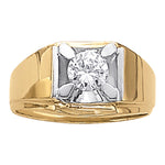 1.0 CT Round Diamond Mens Solitaire Ring