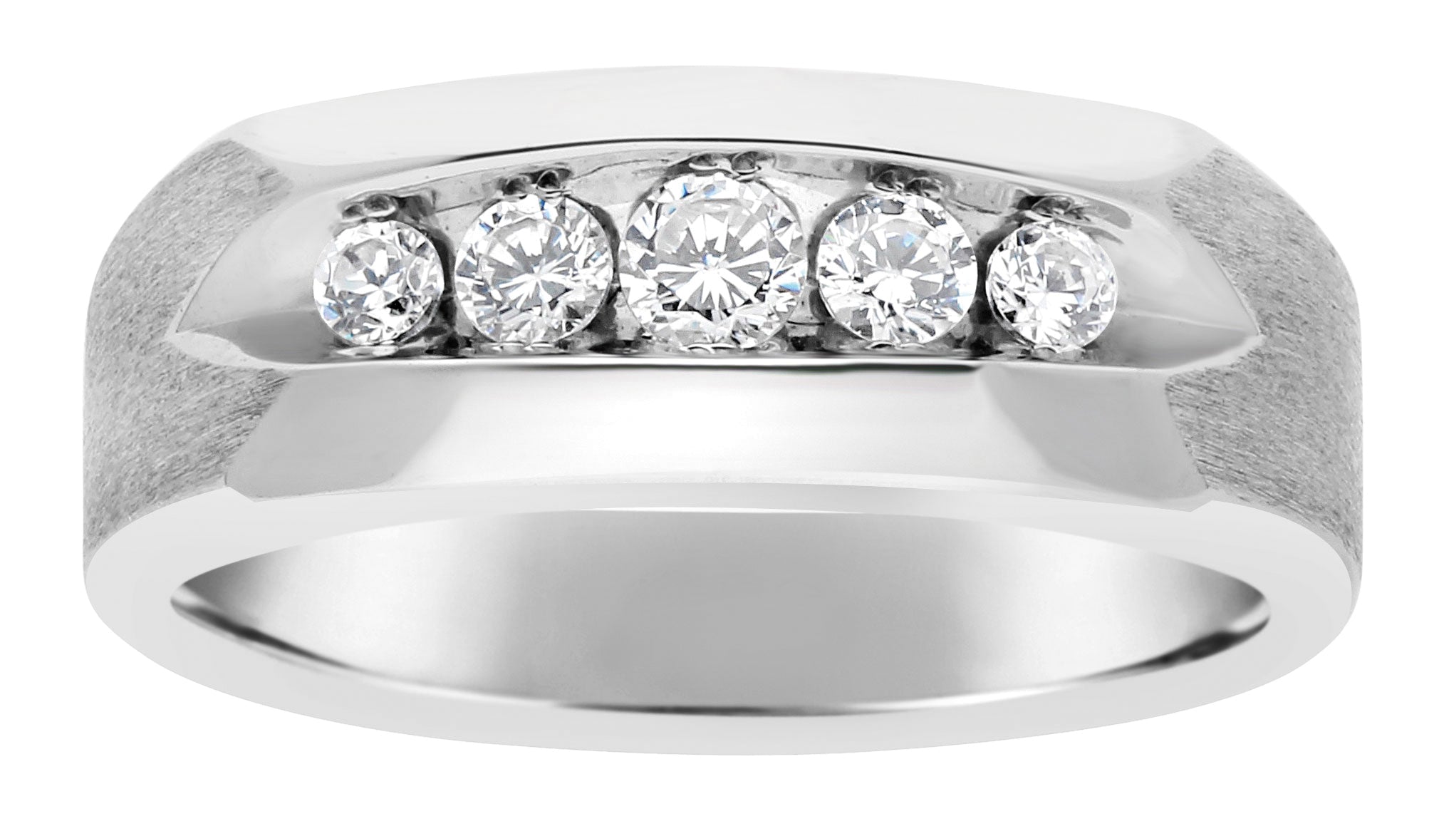 18K White Gold Round Diamond Fashion Ring