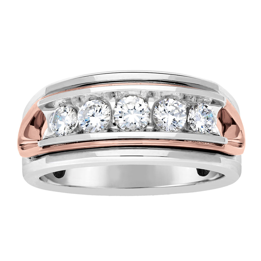 Round Diamond Two-Stone Fashion Ring