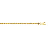 10K Gold 2.0mm Diamond Cut Lite Rope Chain