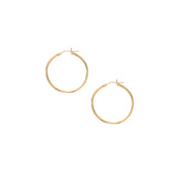 10K Gold 1.5x25mm Hoop Earring