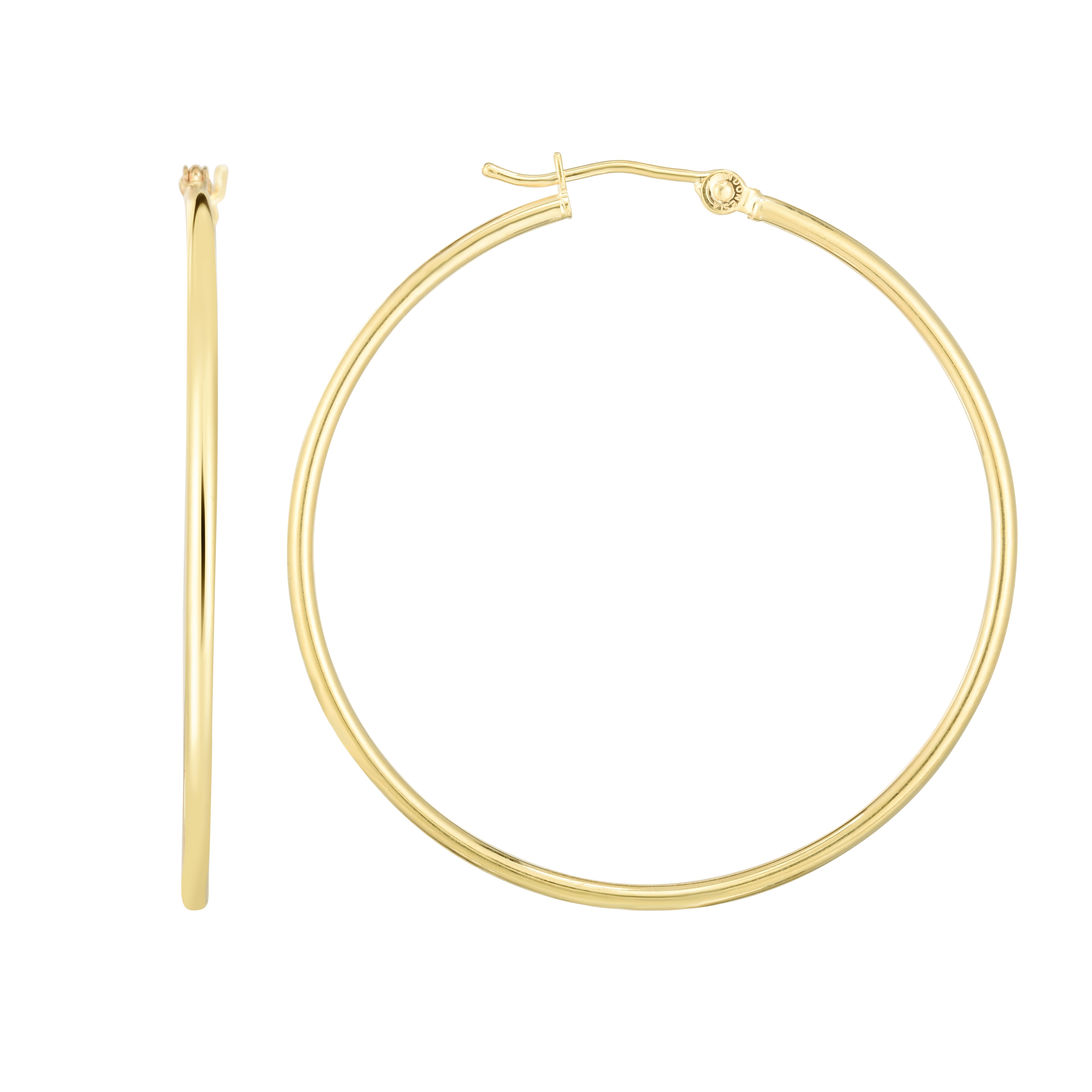 10K Gold 1.5x40mm Hoop Earring