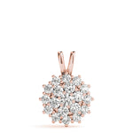 Rose Gold 1 CT Diamond Fashion Pendant Necklace