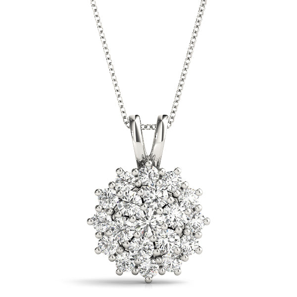 18K White Gold 1 CT Diamond Fashion Pendant