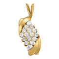 16-Diamond Round Pendant Necklace