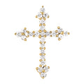 Multi-Diamond Religious Cross Pendant