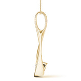 14K Yellow Gold Round Diamond Solitaire Pendant
