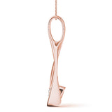 14K Rose Gold 7/8 ct Diamond Solitaire Pendant Necklace