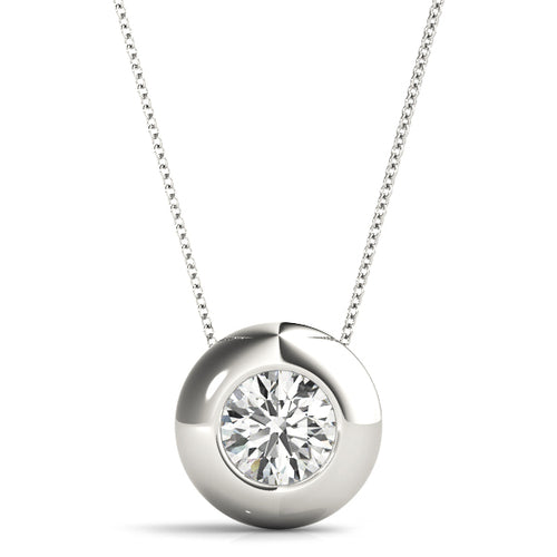 1.0 CT Round Diamond Solitaire Pendant