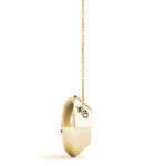 14K Yellow Gold 1ct Round Diamond Pendant