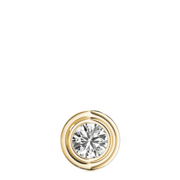 14K Yellow Gold 1ct Round Diamond Pendant