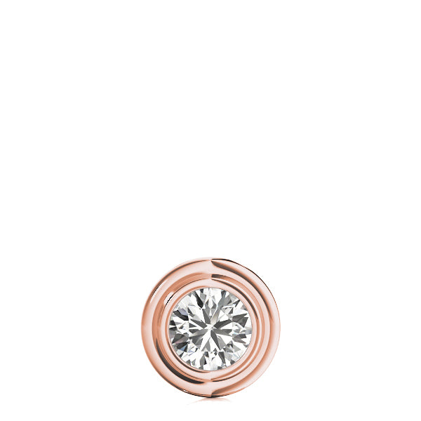 14K Rose Gold 1ct Diamond Solitaire Pendant