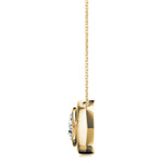 14K Yellow Gold 1ct Round Diamond Pendant