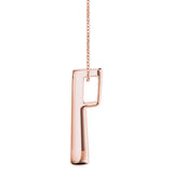 14K Rose Gold 1 ct Diamond Three-Stone Pendant Necklace