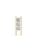 14K Yellow Gold 1ct Diamond 3-Stone Pendant