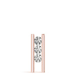 14K Rose Gold 1 CT Diamond 3-Stone Pendant