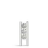 Round Diamond 3-Stone Pendant Necklace