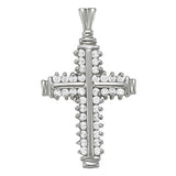 Multi-Diamond Religious Cross Pendant
