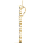 14K Yellow Gold Diamond Cross Pendant