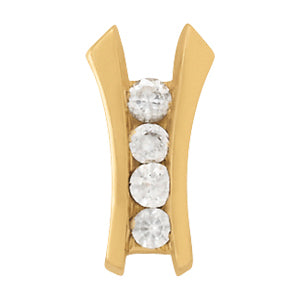 14K White Gold Diamond Cluster Fashion Pendant