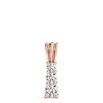 Rose Gold 0.75 CT Round Diamond Three-Stone Pendant