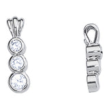 Round Diamond 0.50 CT Three-Stone Pendant