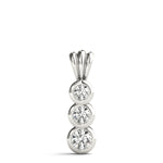 Round Diamond 0.50 CT Three-Stone Pendant