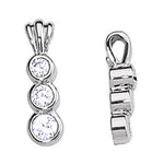 Round Diamond 0.50 CT Three-Stone Pendant