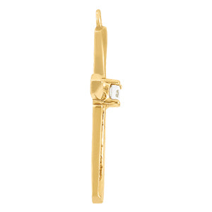 Multi-Diamond Cross Pendant in Gold