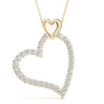 14K Yellow Gold Diamond Cluster Fashion Pendant