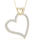 14K Yellow Gold Diamond Cluster Fashion Pendant