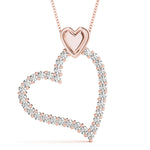14K Rose Gold Diamond Fashion Pendant