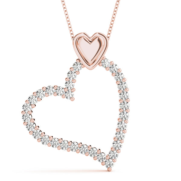14K Rose Gold Diamond Fashion Pendant