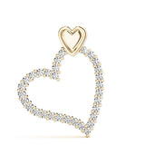 14K Yellow Gold Diamond Cluster Fashion Pendant