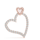 14K Rose Gold Diamond Fashion Pendant