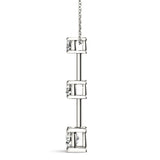 0.6 CTW Round Diamond Three Stone Pendant