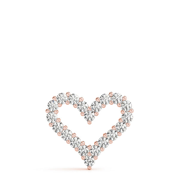 Rose Gold 1 CT Diamond Fashion Pendant Necklace