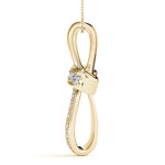 14K Yellow Gold Diamond Cross Pendant Jewelry