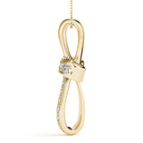 14K Yellow Gold Diamond Cross Pendant Jewelry