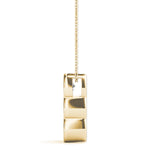 14K Yellow Gold 3-Stone Diamond Pendant