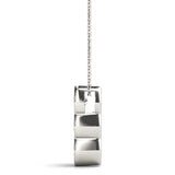 Round Diamond 3-Stone Pendant Necklace