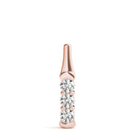 14K Rose Gold 1 CT Diamond 3-Stone Pendant