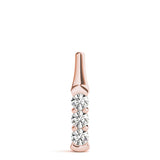 14K Rose Gold 1 CT Diamond 3-Stone Pendant